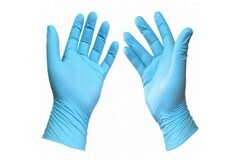 Перчатки нитриловые неопуд. S голубые mediOK 10%/100шт