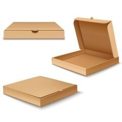 Коробка под пиццу 360х360х40 серая (50шт)