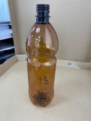 Бутылка ПЭТ 1,0л (коричневая) узкое горло БЕЗ/пробки/100шт (В)