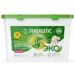 Капсулы для стирки Synergetic Color 12шт/упак